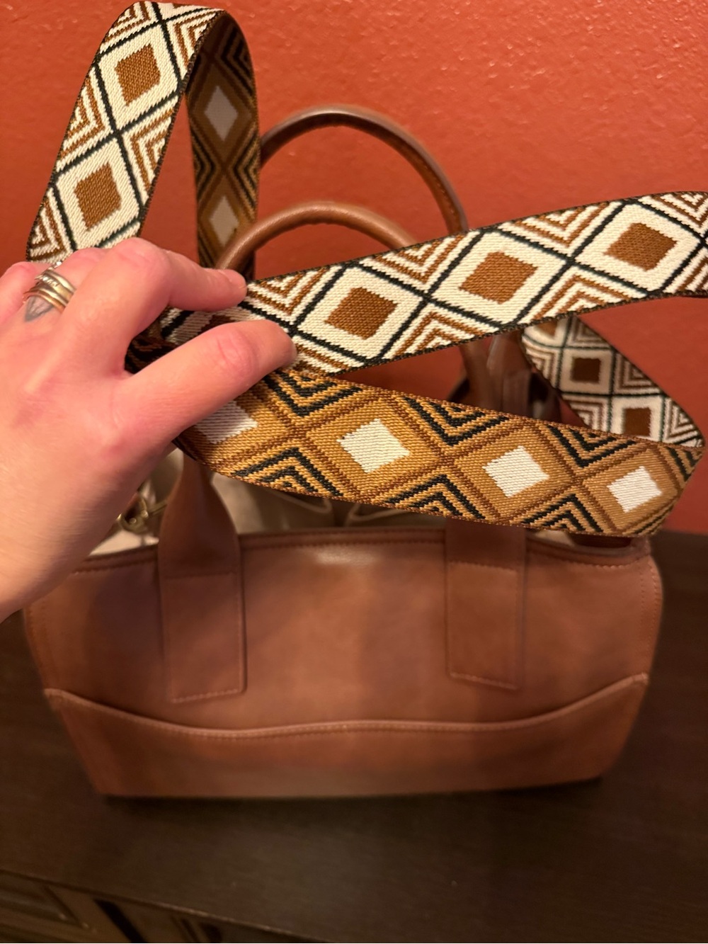 Lucky Brand Brown Leather Satchel Tote - Picture 6 of 9